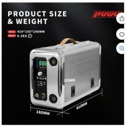 Puwu mig-160pro,110v/220v Multiprocess Welder, 6-in-1 MIG Flux Core with Igbt & LED, Size: 34.95 lbs