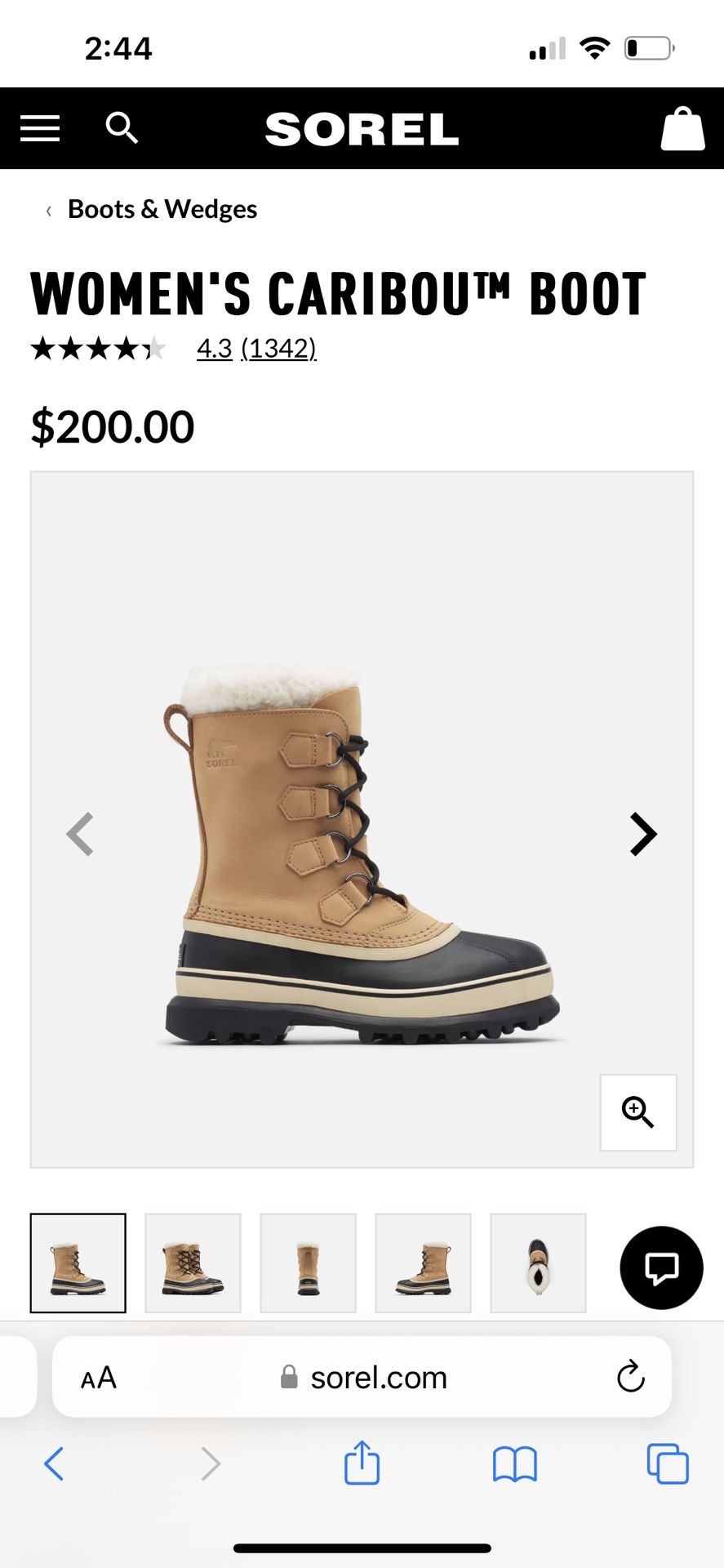 SOREL WOMEN'S CARIBOUâ„¢ BOOTS Size 7
