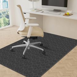 Tesilin black 36x48in office chat mat