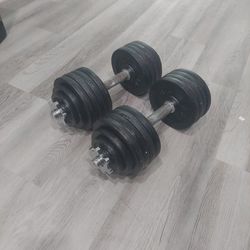 Cast Iron Spinlock Adjustable Dumbells