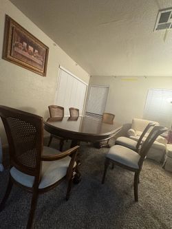 Old table 6 chairs