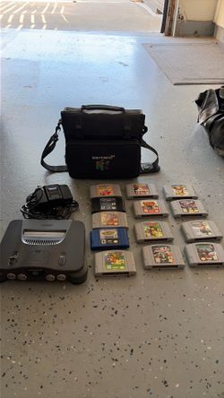 Nintendo 64 N64 Console Bundle w/ 13 Games & Cables