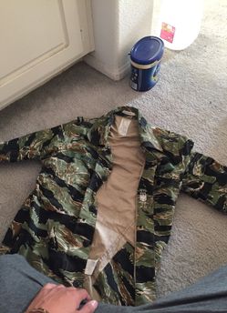 Wtap tiger camo button down shirt