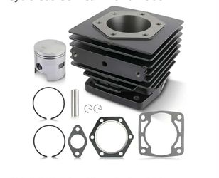 Golf Cart Top End Rebuild Kit for 1(contact info removed) EZGO 2 Cycle Gas, Cylinder & Piston Kit with 244cc EC25-DS EC25-2PG Engine, OEM# 14532-G1