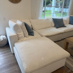 Large 163” Sectional + Ottoman – Priced to Sell