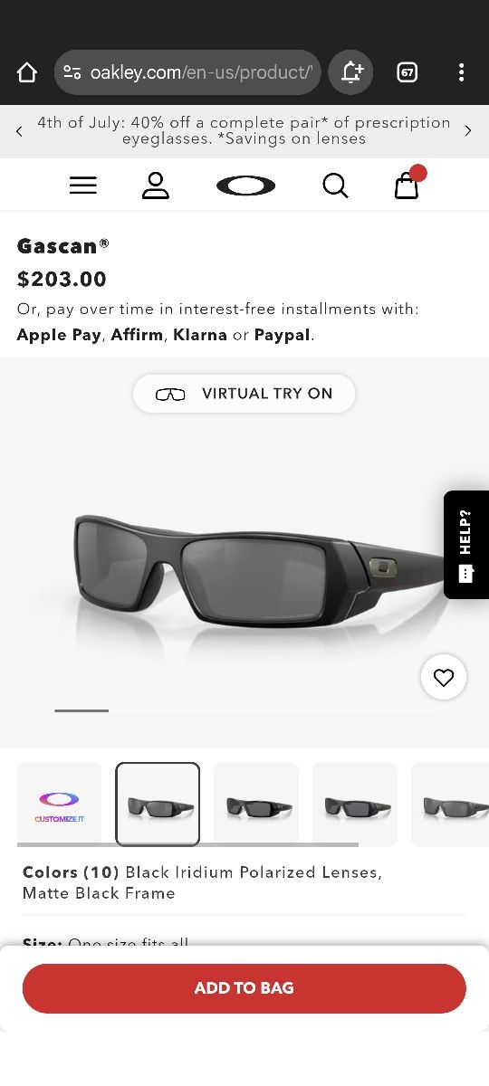 Oakley GasCan Polarized Sunglasses