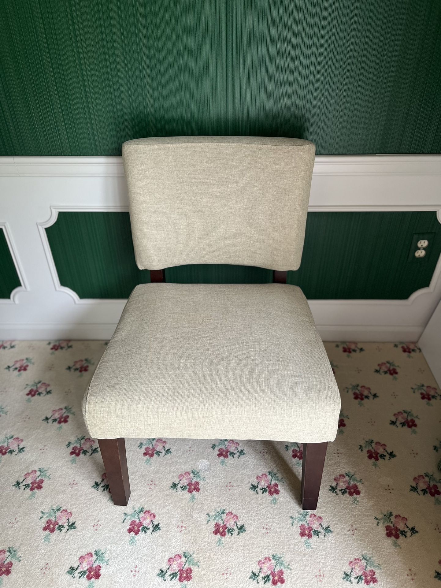 Beige Upholstered Chair