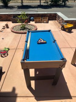 Mini foosball and pool table combo