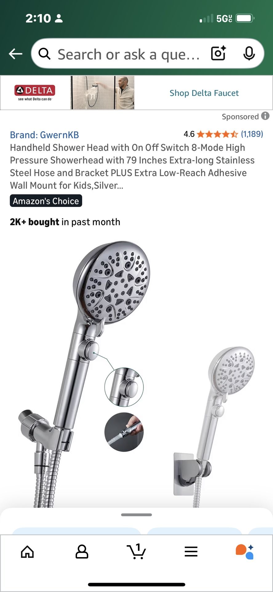 NEW Hand Held Stainless Steel Shower ๐ฟ Head Great Deal