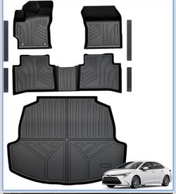 Floor Mats for 2020-2026 Toyota Corolla Sedan Accessories Full-Coverage Set with Cargo Liner, Odorless & Durable, All-Weather Protection, 3D Laser Fit