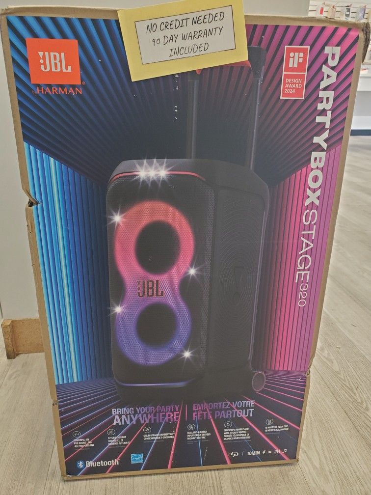 🎤 JBL PartyBox Stage 320 Portable Wireless Party Speaker (Brand New) – Bluetooth Speaker Now Only $529 or Just $1 Down! Save $70 Instantly with 1-Yea