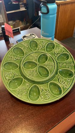 Bordallo Pinheiro Portugal Rabbit Bunny large Egg Easter Tray Platter