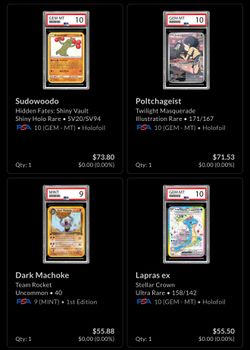Pokemon Graded Trading Cards - PSA & CGC Collection