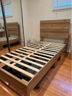 Twin bed with mattress