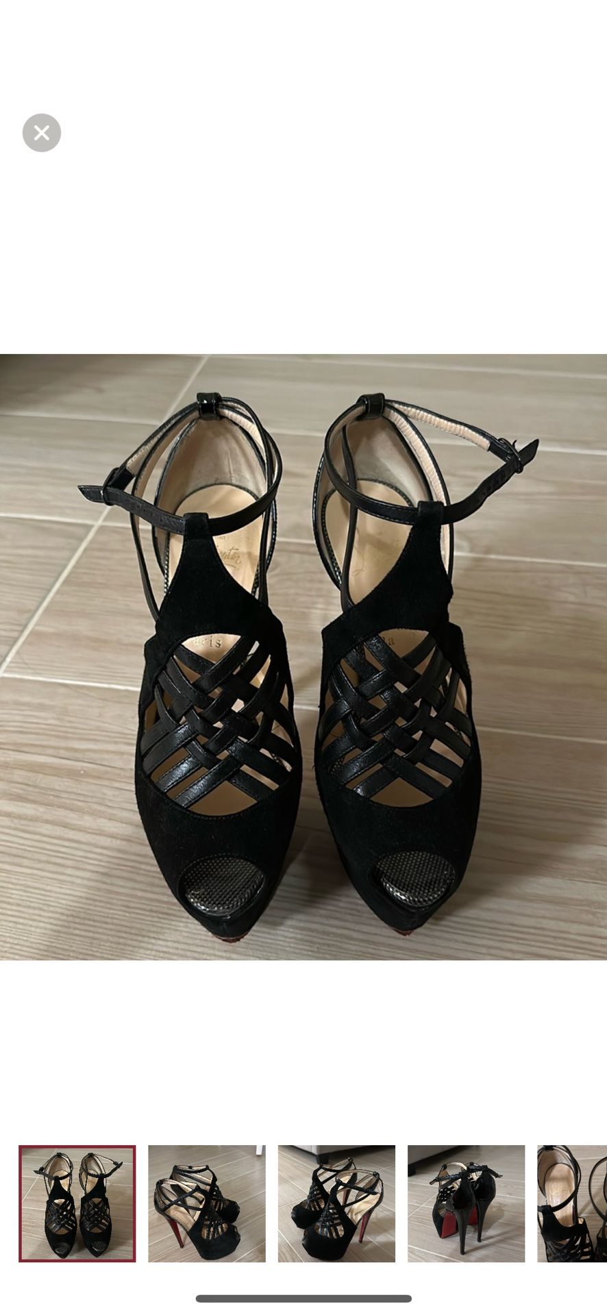 Christian Louboutin black high heels size 38.5