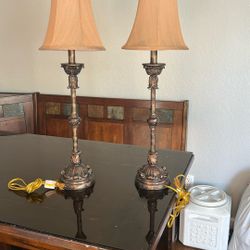 antique lamp 32” inches tall 30 for the pair