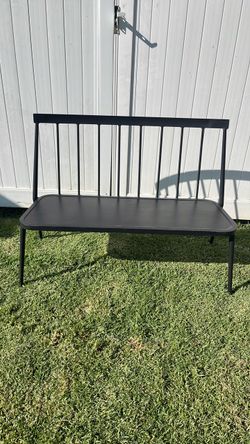 Metal Patio Bench (Black)