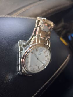 LS Silver-Tone Bracelet Watch