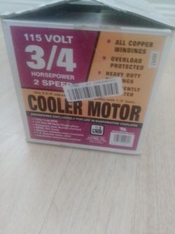 Blower motor 3/4 power two speeds. Brand new