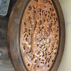 Antique Chinese Tea Table With 6 Stools