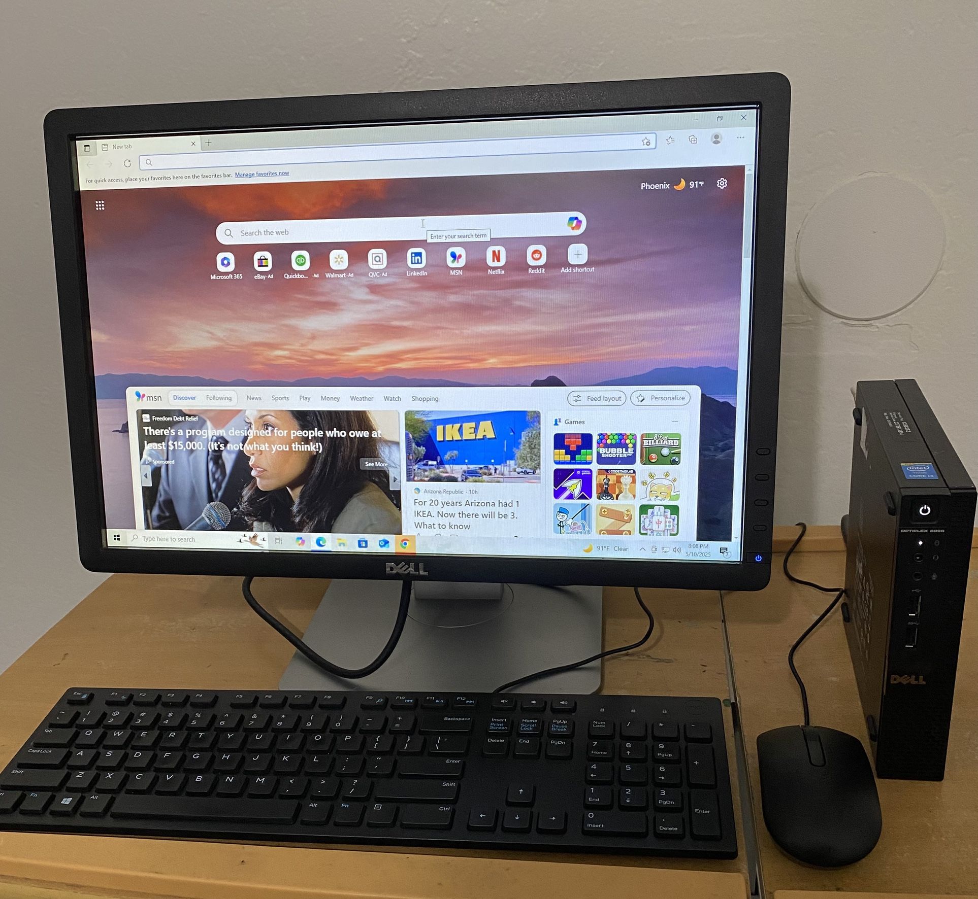 Dell Optiplex 3020M Micro Desktop Mini Tower PC Intel® Core™ i3-4160T CPU @ 3.10GHz  6GB DDR3 SDRAM. 120 GB SSD  Windows 10 pro. Microsoft office inst