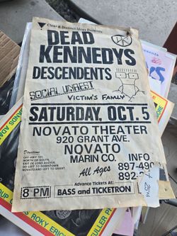 Dead Kennedys old punk pole poster