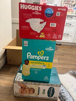 Diapers size 1 & newborn