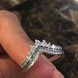 925 Silver Ring Crown Size 8 Brownsville