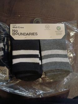 No BoUNDARIES Mid-Crew Women Socks 6pairs