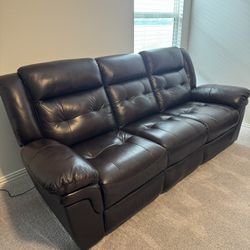 Leather Living Room Set - Power Recline