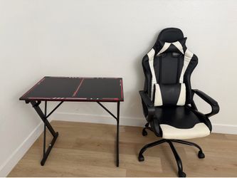 Gaming chair and desk