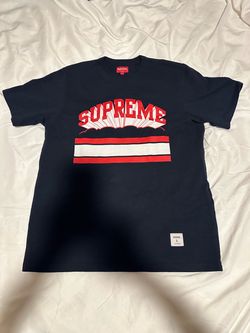 Supreme Cloud Arc Tee Men's Black Cotton T-Shirt L