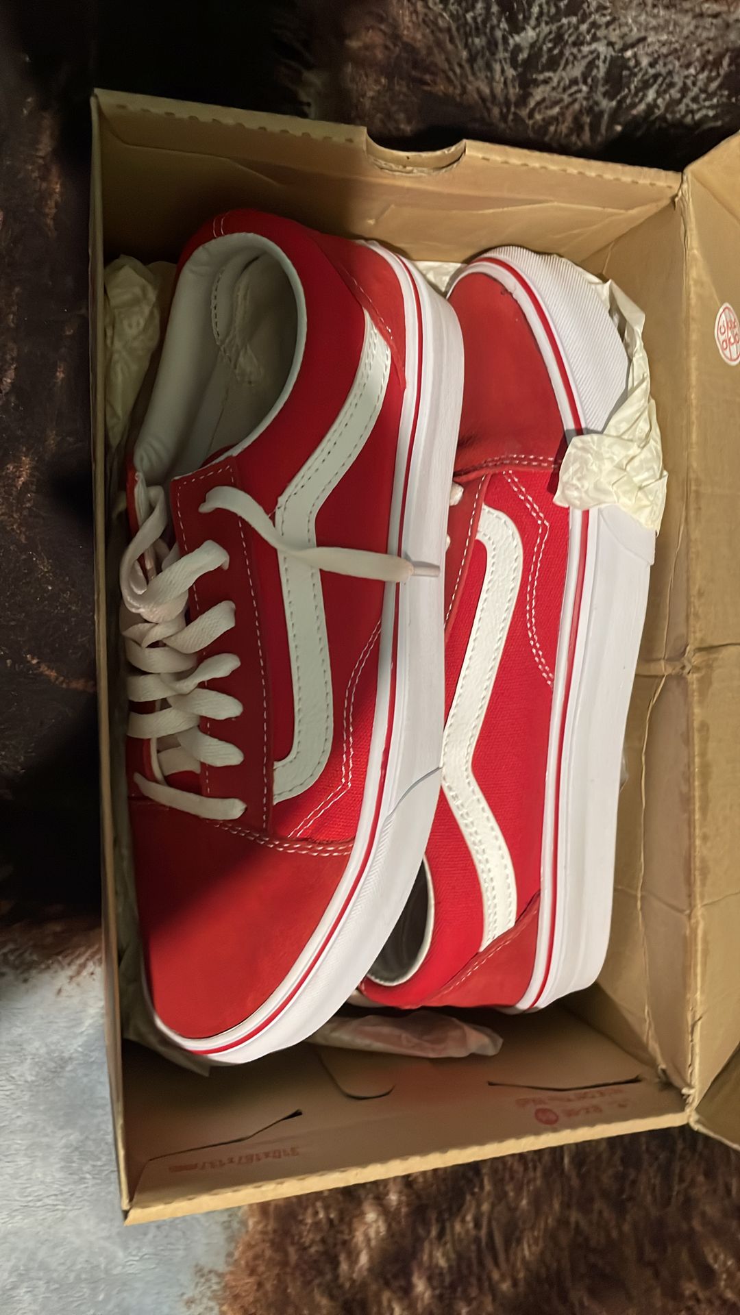 Red vans size 9