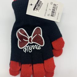 Girls JOJO Siwa Flip Minie Mouse Top Gloves - Red 4-16