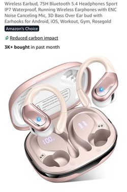 Ltinist BX27 Rose Gold Wireless Sport Earbuds Bluetooth 5.4
