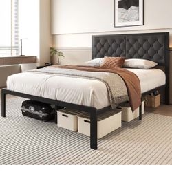 Open Box Queen Bed Frame, New Condition, Store Pickup 