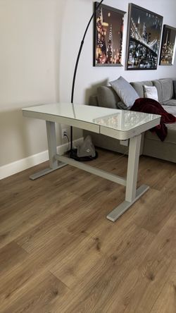 Electric Standing Desk with Glass Top
