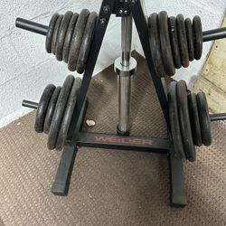 Disc weight base with weight plates