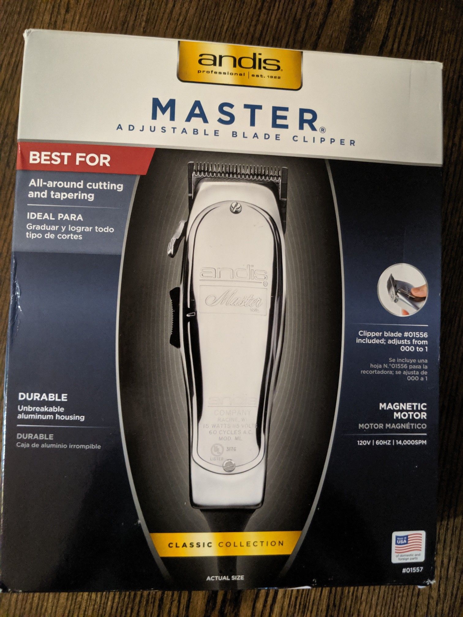 Andis master adjustable blade clipper