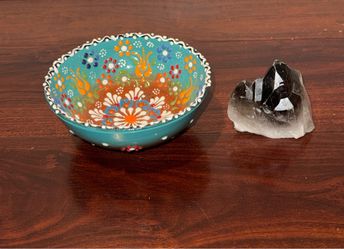 Turkish Hand-Painted Ceramic Bowl Hand Maid