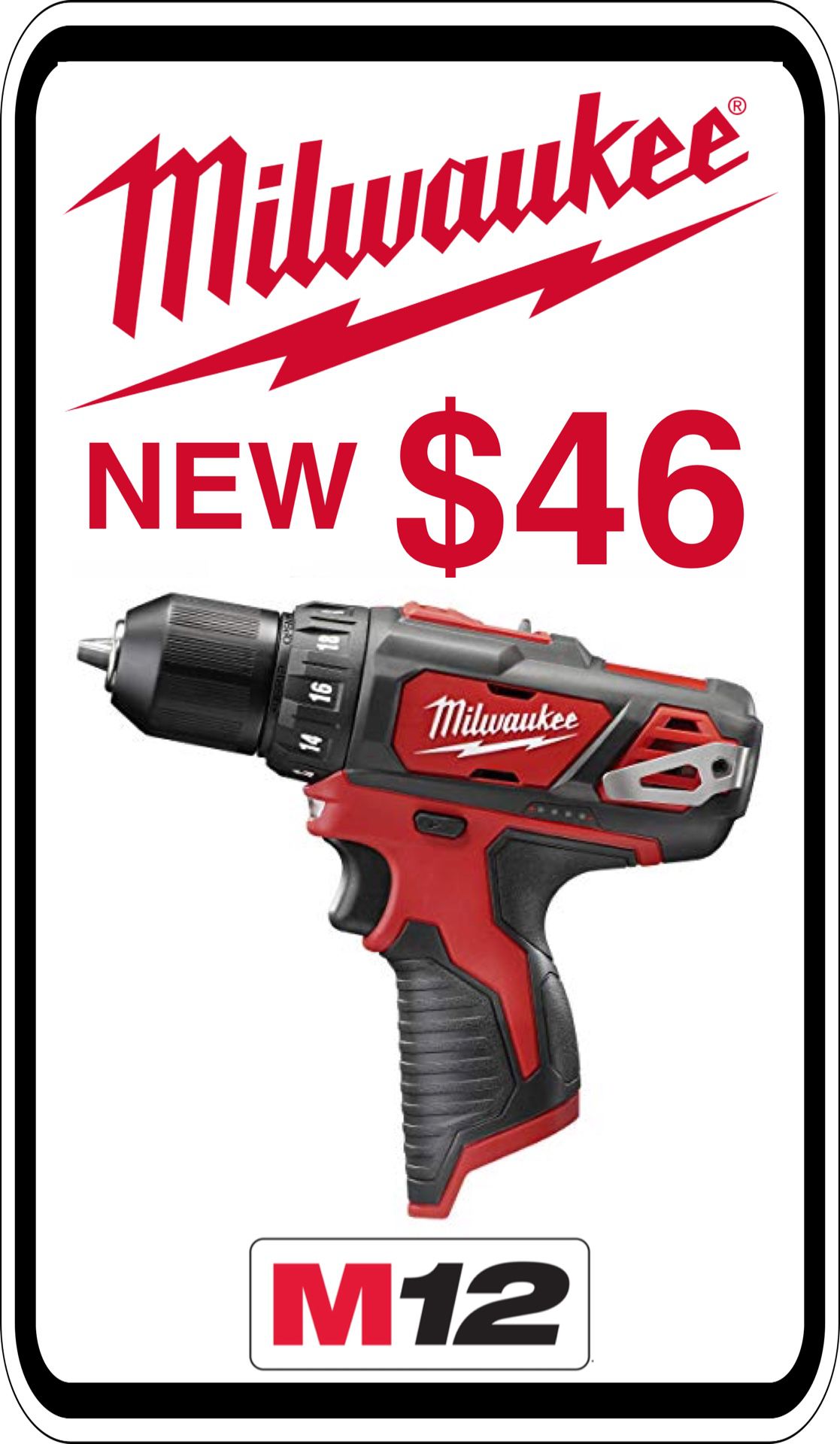 BRAND NEW - Milwaukee M12 Drill Driver - We accept trades & Credit Cards - AzBE Deals