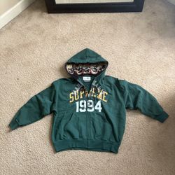 Supreme x MM6 Maison Margiela Zip Up Hooded Sweatshirt 