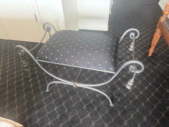 Cushioned seat, bronze frame - solid/sturdy