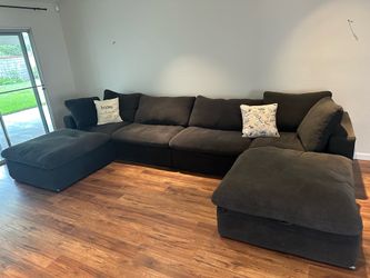 Dark navy couch