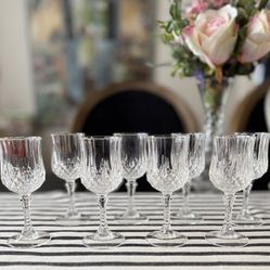 Longchamp Lead Crystal Cordial Glasses – Small, Elegant Set of 8