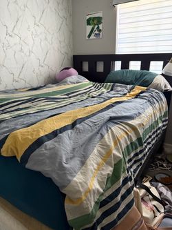 High bed. Queen size