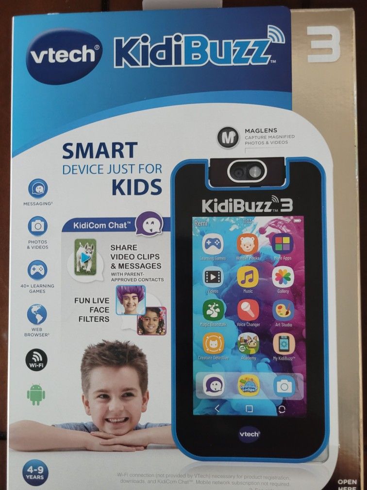 Brand New Vtech Kidi Buzz 3 Smart Device For Kids With Kidicom Chat Blue