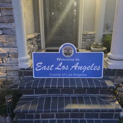 4ft Welcome to East Los Angeles Aluminum Reflective Street Sign