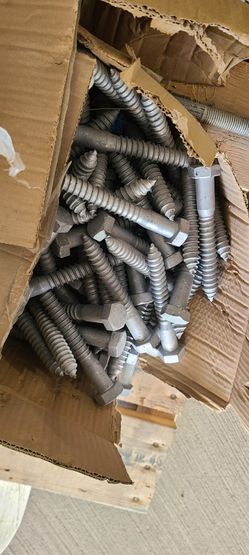 Lag Bolts. Though Bolts.
