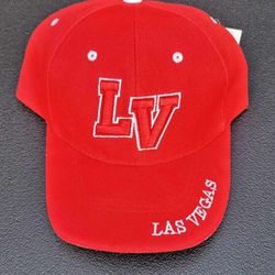 Las Vegas LV Logo Stitched Cap Red New w/tags